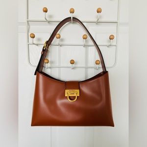 Salvatore Ferragamo Trifolio Calfskin Shoulder Bag